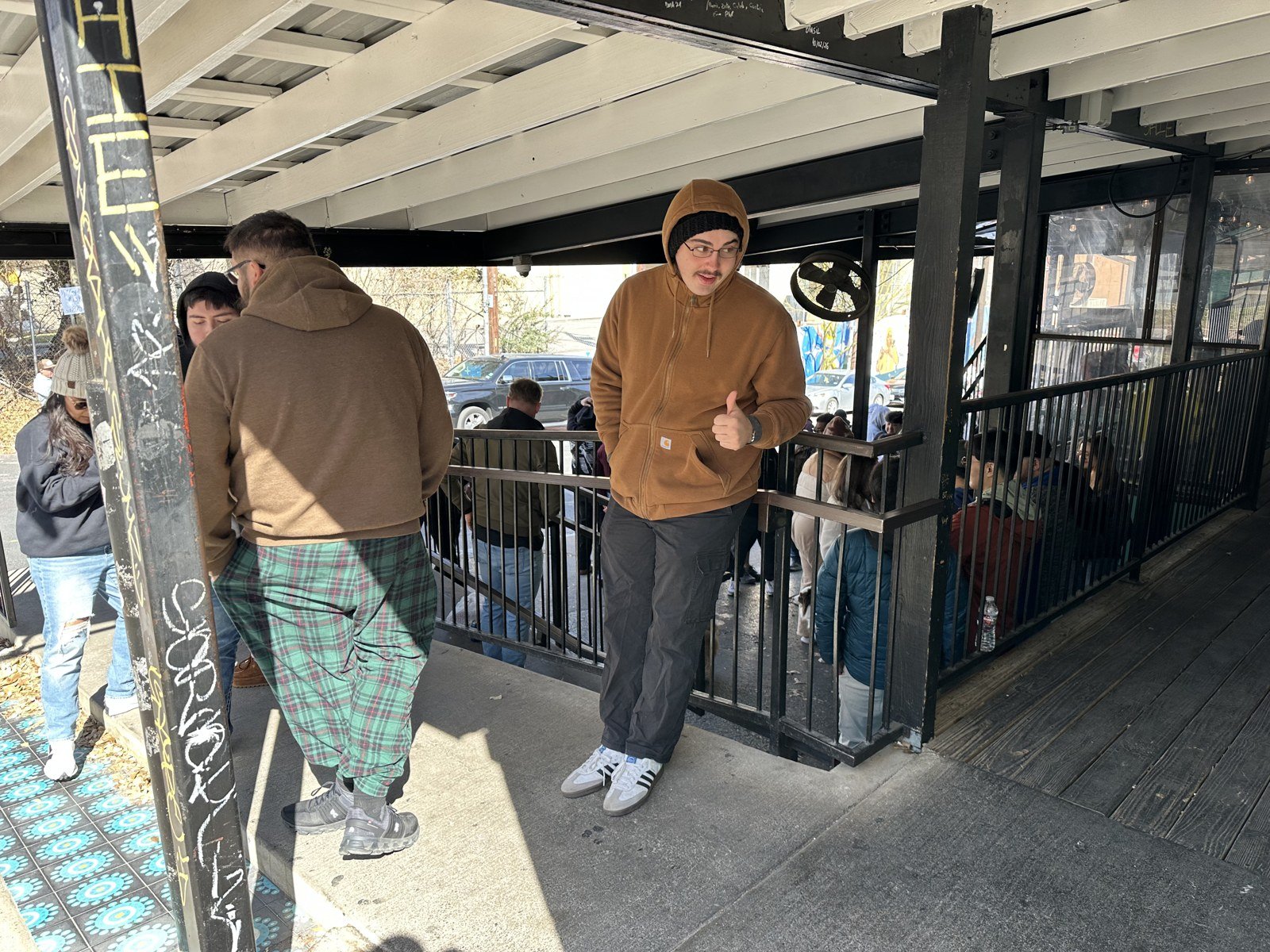 First in line at Franklin Barbecue in Austin, Texas